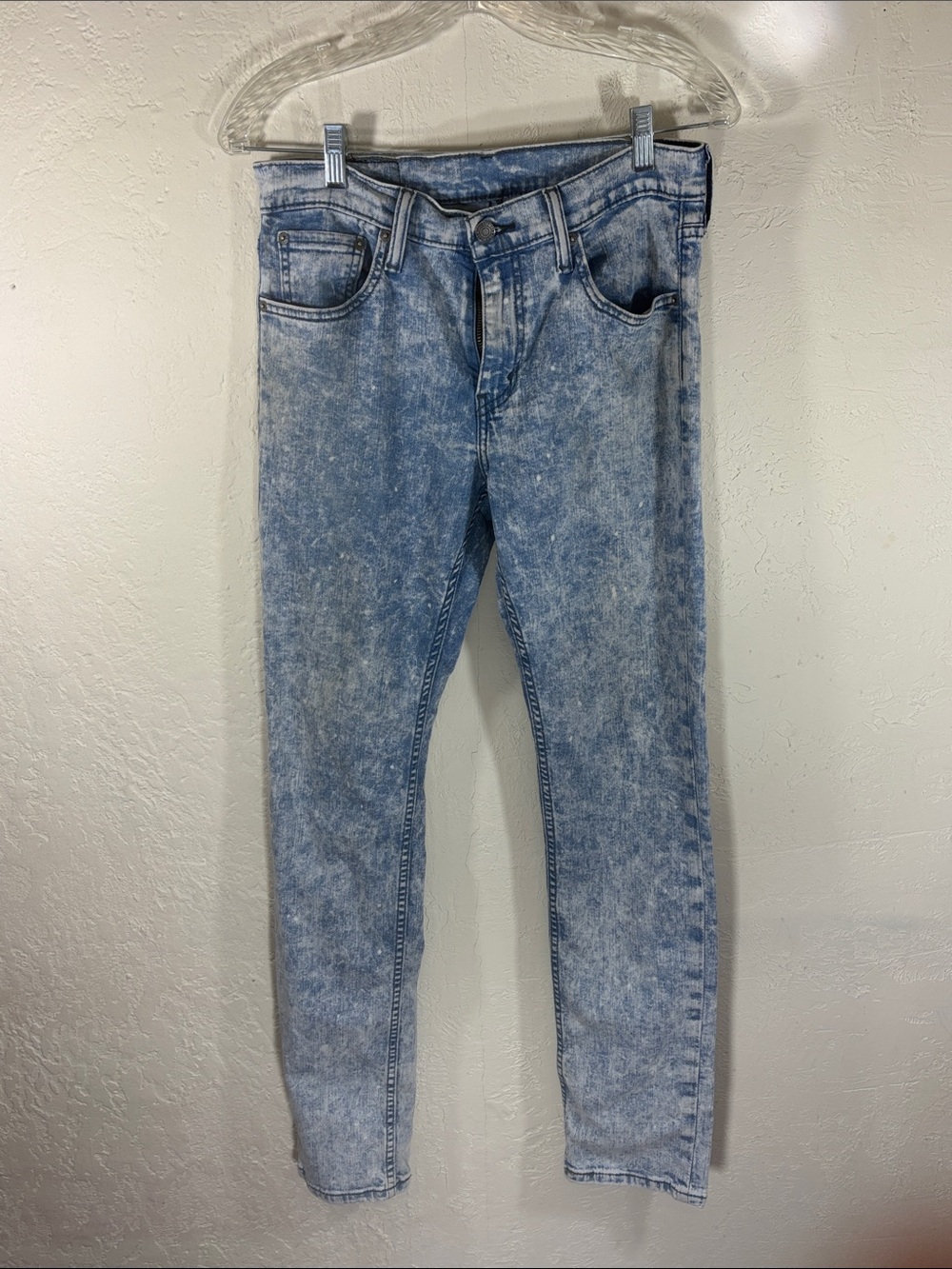 Levi's Slim Straight Acid-Wash Blue Jeans
